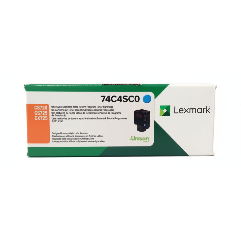 Comprar Tóner Lexmark 74C4SC0 Cyan Original en Colombia | Envío Rápido