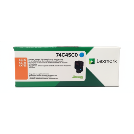 Comprar Tóner Lexmark 74C4SC0 Cyan Original en Colombia | Envío Rápido