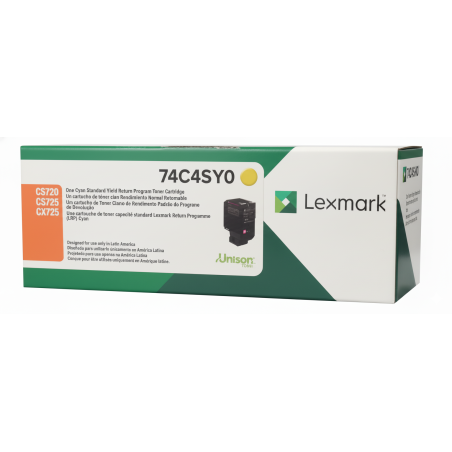 Comprar Tóner Lexmark 74C4SY0 Amarillo Original en Colombia | Envío Rápido