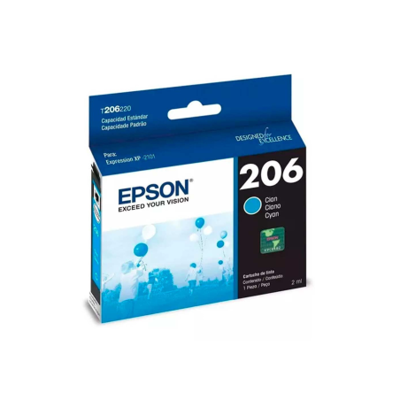 Cartucho de Tinta Epson T206220-AL Cyan Original