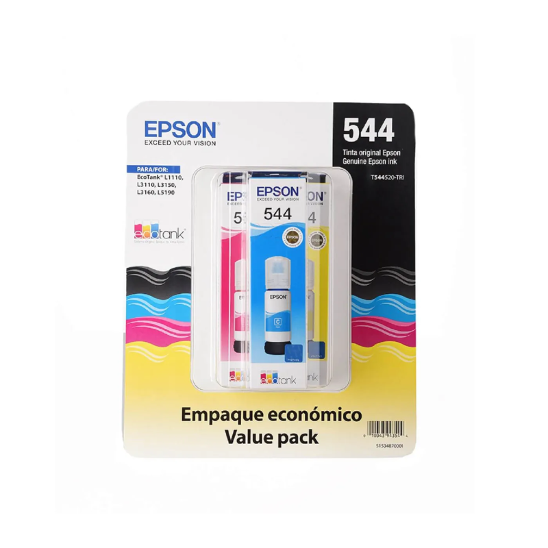 Cartucho de Tinta Epson T544520-3P Cyan - Magenta - Amarillo Original