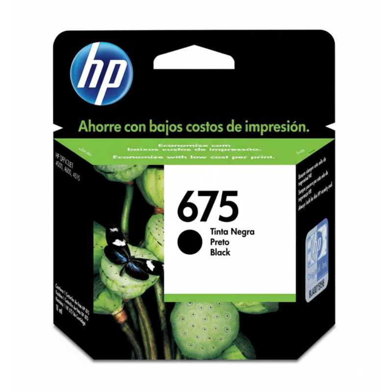 Comprar Cartucho de Tinta HP 675 (CN690AL) Negro Original | Envío Colombia