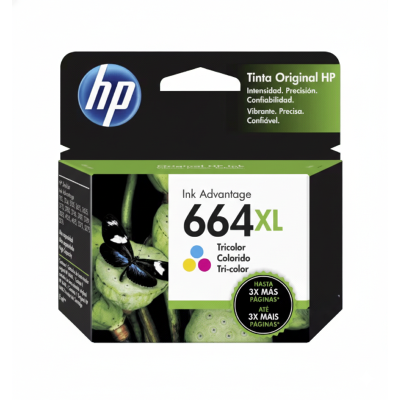 Comprar Cartucho de Tinta HP 664XL (F6V30AL) Tricolor Original | Envío Colombia