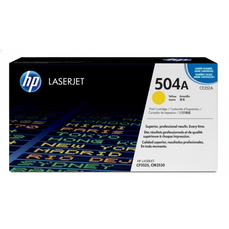 Comprar Tóner HP 504A (CE252A) Amarillo Original | Envío Colombia