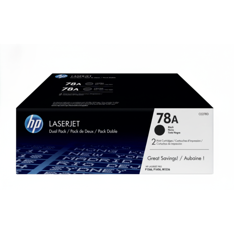 Comprar Pack de 2 cartuchos de Tóner Negro HP 78A (CE278AD) Original | Envío Colombia