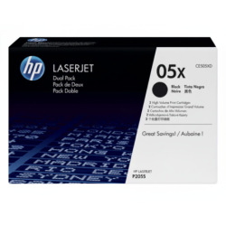 Comprar Pack de 2 cartuchos de Tóner Negro HP 05X (CE505XD) Original | Envío Colombia