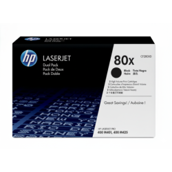 Comprar Pack de 2 cartuchos de Tóner Negro HP 80X (CF280XD) Original | Envío Colombia