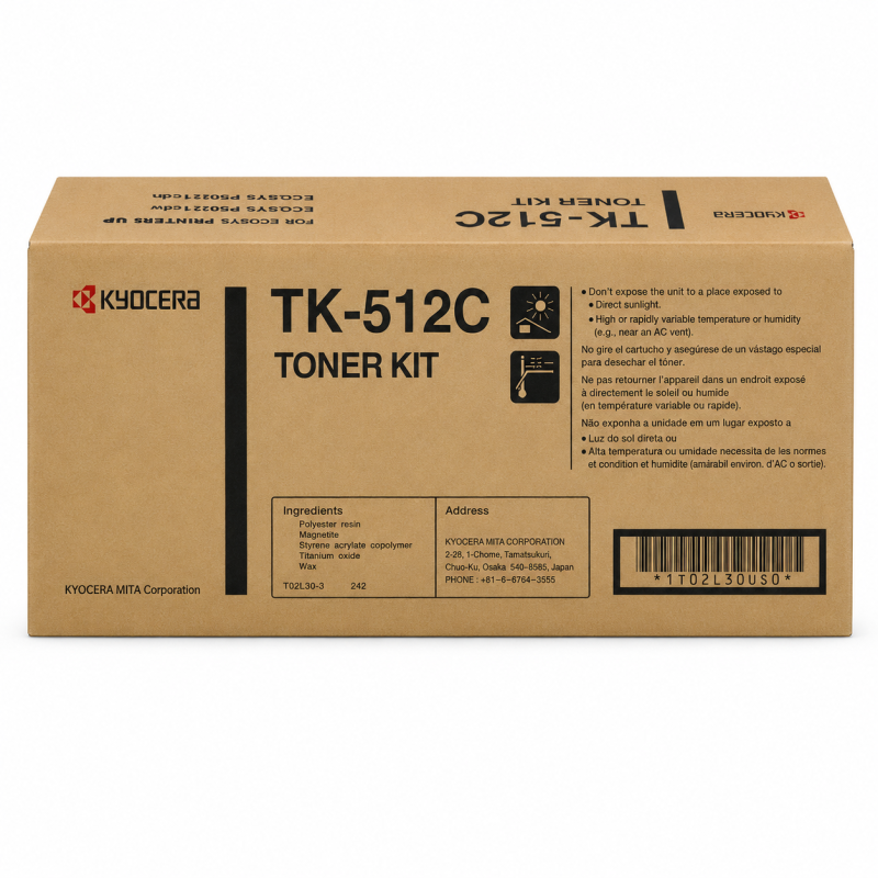 Comprar Tóner Kyocera TK-512 Cyan Original en Colombia | Envío Rápido