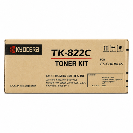 Comprar Tóner Kyocera TK-822 Cyan Original en Colombia | Envío Rápido