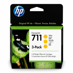 Comprar Pack de ahorro de 3 cartuchos de tinta HP 711 (CZ136A) Amarillo Original | Envío Colombia