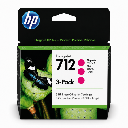 Comprar Pack de ahorro de 3 cartuchos de tinta HP 712 (3ED78A) Magenta Original | Envío Colombia